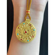 Centenary-old Minxiang gold-plated silver enamel pendant sweater chain ancient method inheritance new Chinese style hollow eight-treasure compass enamel color compass comes with brown rope high-end gift box