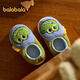 Balabala children's shoes children's cotton slippers boys and girls velvet home shoes winter bags and shoes for outer wear blue-green tone 00384 28 (inside length 18cm recommended foot length 17cm)