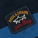 PAUL&SHARK (Paul Shark) men's long-sleeved POLO shirt, classic striped embroidered logo top, fashionable men's clothing, dark blue (blue, orange and yellow stripes) I14P1078 477 M size loose version