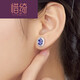 Xiqi 24 carat tanzanite diamond stud earrings set with colored gemstone earrings blue colored gemstone earrings blue