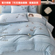 Mercury series 180 count winter thickened double-sided milk velvet four-piece set embroidered warm anti-static quilt cover sheets are light and luxurious. Keluli-blue anti-static + lint-free + thickened 1.8m fitted sheet quilt cover plus four-piece set anti-static + lint-free + thickened