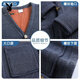 Playboy (PLAYBOY) Dad's Autumn and Winter Clothes Velvet Thickened Cardigan Sports Suit Middle-aged and Elderly Warm Clothes Casual Jacket Grandpa Cotton Clothes Official Flagship Light Gray V-Neck Suit - Extra Thick Version XL Recommendation 155-180 Jin Jin equals 0.5 kg
