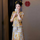 ROAR UTHAUG heavy industry dragon and phoenix dress repair and dress bride 2025 new Chinese style wedding dress toast dress Xiao Wufu wedding dress XH1752 gold thread dragon and phoenix gown without headdress S