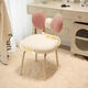 Fantasy dining chair home cream style light luxury high-end dining table chair bedroom backrest makeup chair dressing table stool fixed version egg yellow butterfly chair