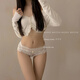 Universal sexy lace panties for women in summer thin bow flower pure lust breathable low-waist briefs lace black 12% off for purchases of 5 pieces M