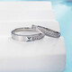 Lao Fengxiang platinum solid living ring ear language image wheat ears couple platinum jewelry white gold about 7.07g
