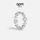 APM Monaco Meteor Circle Ring Simple Classic Fashion Jewelry Birthday Gift for Girlfriend Snow White Ring Size 52