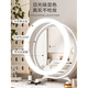 Fat Donglai same style dressing table smart led makeup mirror with light cute bedroom desktop mirror student dormitory desktop ins dressing mirror without light 30cm white high-definition silver mirror + adjustable angle