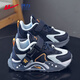 Warrior Boys' Velvet Warm Sports Shoes Winter Children's Casual Shoes Girls' Cotton Shoes WZ-C305L Dark Blue/Light Blue 34