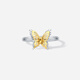 Saturday Fortune (ZLF) two-color 18K gold ring women's bow ring, sweet and smart holiday gift for girlfriend No. 12 (1.03-1.73g)
