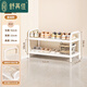 Shuranjia multi-layer shoe rack simple shoe rack storage rack storage rack door small shoe cabinet dormitory shoe rack second floor with pulleys