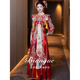 ROAR UTHAUG high-end show and clothing wedding dress 2025 new wedding dress Chinese style hall clothing small heavy industry wedding dress maternity cover belly red peony high-end soft velvet (no headgear) M