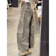 Du Xiaoxian American retro bias cut scimitar overalls men's spring and autumn trendy brand handsome pants multi-pocket straight trousers coffee color XL recommended 120-140Jin Jin equals 0.5 kg