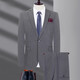 Jiumuwang suit suit men's spring and autumn middle-aged business formal work suit jacket wedding dress two-piece set 502 gray center back slit S 165/84