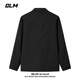 GLM suit men's casual small suit jacket men's handsome slim trend single suit lapel top men black XL