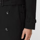 BURBERRY New Year's Gift Burberry Chelsea Solid Color Plaid Trench Coat Men's Black Black One Size 44