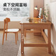 Desk student home study desk writing desk simple workbench office desk bedroom desktop computer table with drawer classic solid wood single table solid wood color 80*50CM