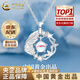 China Gold (CHINA GOLD) Eucalyptus and Bird 925 Silver Necklace for Girls 2025 New Pendant Valentine's Day Birthday Gift for Girlfriend and Wife (Engraving/Ghostwriting Greeting Card) Eucalyptus and Bird Necklace Zhongjin Gift Box