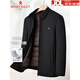 Montagnard men's winter goose down new middle-aged and elderly father's wear business lapel warm jacket dark blue XL 180/52