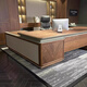 Solid wood boss desk North American black walnut desk manager's office high-end light luxury office furniture background cabinet combination 2.0 meter desk FAS grade ash wood