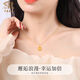 Chinese jewelry gold necklace pure gold 999 four-leaf clover pendant Möbius strip dream net set chain as a birthday gift for my wife, pendant 0.88g, free silver chain, red brand gift box