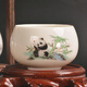 Shield Goat Fat Jade Porcelain Master Cup, Personal Drinking Cup, High-end Tea Cup, Ceramic Tea Cup, Tea Set, Household Tea Cup, Luohan Cup - Bamboo Fun Panda (Simplified)