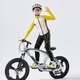 McTicco children's cycling suit suit boys' quick-drying sportswear professional bicycle with cushion big children's tights training clothes 10201 bright yellow + 27515 yellow with cushion 140 140cm