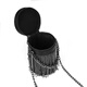 Bag Winter Women's Black Bucket Tassel Bag Fashion Korean Style Shoulder Bag Female Internet Celebrity Black