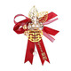 High-end Chinese wedding corsage, bride and groom corsage with happy words for parents, red corsage, hand-flowered wedding supplies, golden wedding corsage + ribbon for bride