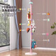 Children's clothes hanger floor-standing Internet celebrity mushroom clothes hanger girls' bedroom pole coat rack small space bag holder cream white beautiful storage-easy hanging and removal