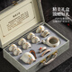 Eight Thousand Lines Ru Kiln Kung Fu Tea Set Lift Teapot Tea Maker High-end Gift Box Holiday Gift Housewarming Gift Souvenir