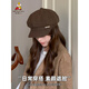Scarecrow (MEXICAN) hat women's 2025 new autumn and winter octagonal hat beret hat fashionable face small color simple off-white one size adjustable