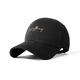 Summer simple hard-top baseball cap for women, pure cotton, breathable peaked cap, fashionable face-showing small hat, outdoor sun protection, versatile, black M (56-59cm