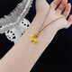Lao Fengxiang's ancient solid solid gold pendant for the year of the horse zodiac sign. Pure gold horse to success enamel gold horse necklace as a gift for your girlfriend. The gold weight is about 10.55g (comes with a rope)