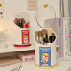 Yusenyi makeup brush storage box dust-proof makeup table cosmetics storage box lipstick eye shadow storage rack desktop pen holder milky white red milky white red