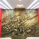 Forged copper relief customization factory pure brass copper plate engraving painting traditional Chinese medicine hospital campus cultural background wall decoration mural customization of forged copper Great Wall theme relief one