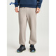 ASICS Official Flagship Men's Fleece Warm Running Pants Men's Loose Elastic Comfortable Sports Pants Light Gray S