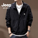 JEEP SPIRIT Jeep sun protection clothing men's summer new outdoor quick-drying jacket fishing breathable anti-UV cool feeling sun protection clothing black 3XL
