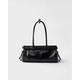 PRADA SS26 Luxury Women's SOFT LUX Medium Logo Handbag Shoulder Bag Nero One Size