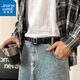 Jeanswest simple style square buckle belt unisex wide belt female Chic student Korean fashion ins belt versatile black