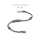 Chow Tai Fook G&W series cool black PT950 platinum bracelet for gift PT164085 18.75cm