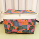 Sailoto large luggage bag moving three-dimensional storage bag household three-layer thickened storage box storage basket modern fabric folding 100 liter covered pumpkin 55*40*40cm thickened