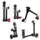 Beam camera mobile phone monitor photo photography metal universal ball 14 magic arm weird hand extension long rod bracket No. 10 black with red rubber ring