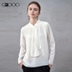 G2000 texture/ribbon design/same style in shopping malls women's 2025 autumn and winter comfortable long-sleeved casual shirt