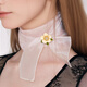 Yalundi gardenia silk scarf buckle clothes corner knotted buckle high-end jewelry streamer button scarf decoration multi-functional new style