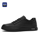 Heilan House (HLA) Men's Shoes Comfortable and Versatile Casual Leather Shoes Men's Sneakers HAABXM1EBH224 Black 42