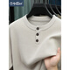 Goldlion Winter Sweater Men's New Light Luxury Casual Wool Sweater Henry Collar Warm Sweater Men's Fashion Bottoming Shirt Men's Off-White XL Recommended 140-155 Jin Jin equals 0.5 kg