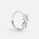 APM Monaco new product love ring silver white pavé heart-shaped hollow fun simple design hand ornament gift silver size 56