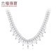 Lukfook Jewelry Platinum 950 Lace Droplet Choker Chain CNC Craft Platinum Necklace Set Chain for Gift Price GJP0017DS 22.11g (including labor cost 3339 yuan)