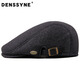 Desina winter hat brand men's genuine middle-aged and elderly beret plus velvet thickened forward hat outdoor cold protection and warm hat